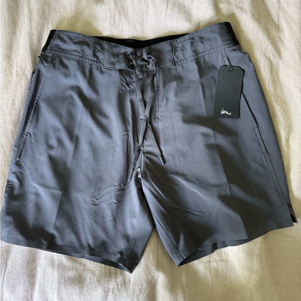 Men’s Imperial Motion Gray Swim Board Shorts NWT